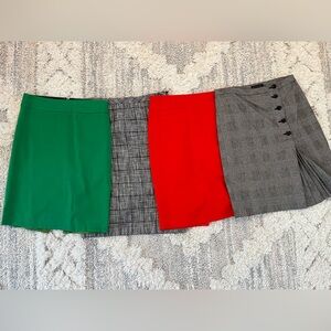 Banana Republic Pencil Skirts Size 6 & 8 Plaid Red Green Knee Length